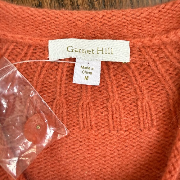 Garnet Hill Orange Button-Up Cardigan - Picture 8 of 8